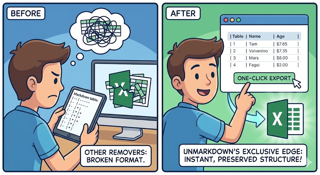 markdown remover feature description