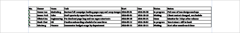 Excel table pasted into Word as a picture fits the page width but the text becomes very small